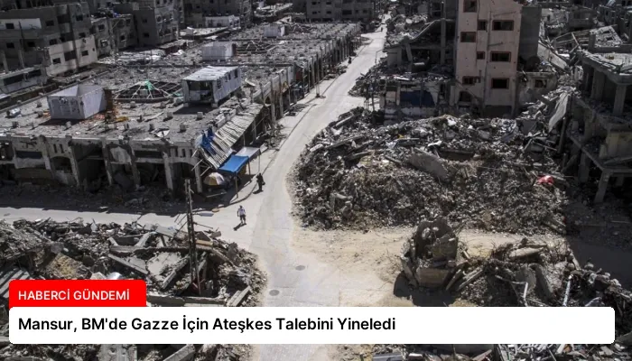 Mansur, BM’de Gazze İçin Ateşkes Talebini Yineledi