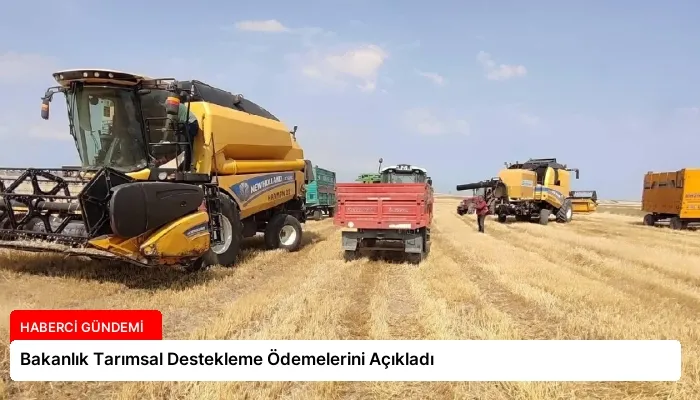 Bakanlık Tarımsal Destekleme Ödemelerini Açıkladı