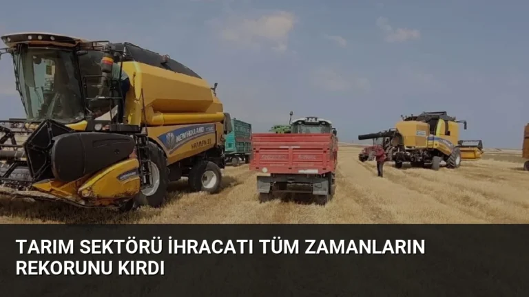 Tarım Sektörü İhracatı Tüm Zamanların Rekorunu Kırdı